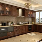 China Supplier American Style Cherry Wood Kitchen Cabinet