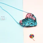 Wallet Small Sequins Loving Heart Kids Shoulder Coin Purse Wallet Bag Children Handbags