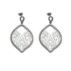 European jewelry fine 925 sterling silver big size earring natural shell earring