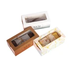 Custom Kraft Paper Window Towel Cake Roll Soy Milk Baking Box