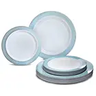 Wholesale Silver Plastic Party Silver Plates For Wedding
