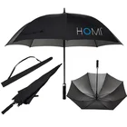 30inches Windproof Advertising Auto Open UV Promotional Large Custom Golf Umbrella with Logo Print