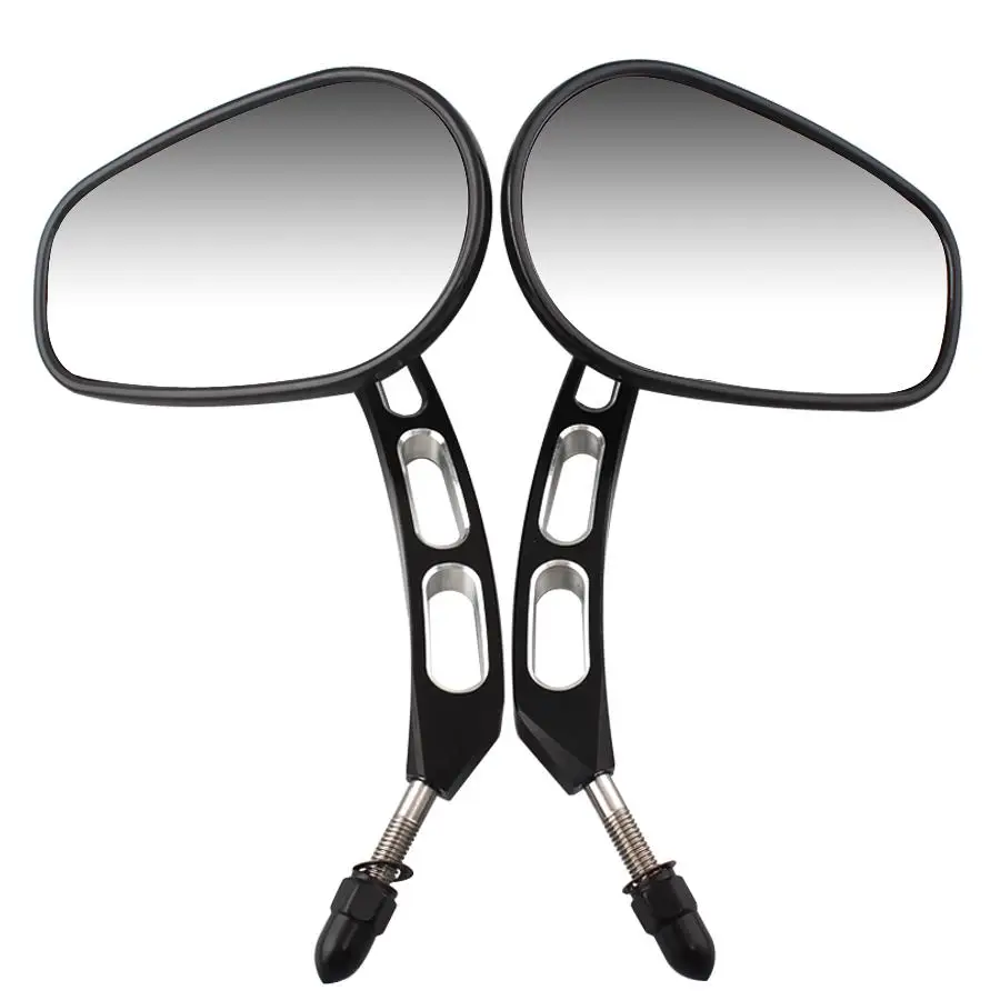 8MM Rear View Side Mirrors For Harley Street Bob FXDB Fat Boy Iron 883 XL883N Sportster 1200 Custom XL1200C Motorcycle Rearview