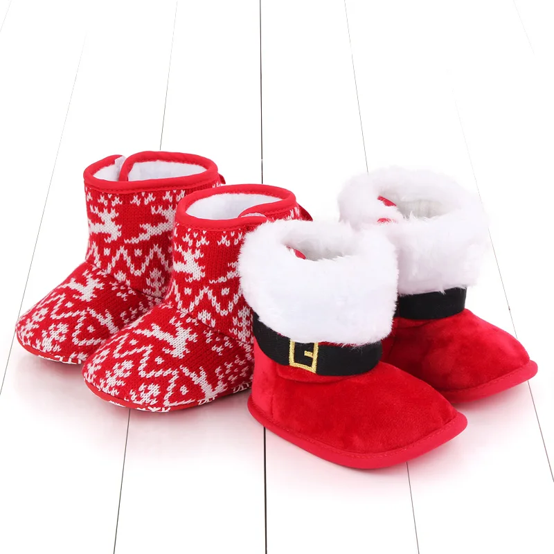 wholesale RED solid Warm Booties Newborn walking Baby Shoes Boots supplier