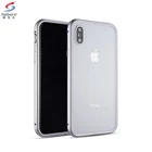 Saiboro metal bumper glass case for iphone x case ultra slim, for iphone x case for apple logo