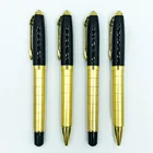 Personal gift Gold heavy metal ballpoint roller pen custom logo Pair pens