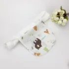 100 percent organic cotton cute design infant 4 layer baby back sweat towel