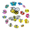 Wholesale multi style colorful lovely bee series iron on embroidery patches