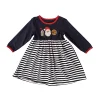 Puresun Adorable Christmas Knit Children's Clothes Santa Embroidery Baby Girls Holiday Dress