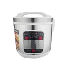 White Plastic Metal Inner Pot Deluxe Automatic Electric Rice Cooker 5L