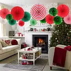 Paper Fan Paper Honeycomb Ball Tissue Paper Fan Paper Pom Poms Flowers And Honeycomb Ball For Christmas Wedding Engagement