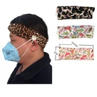 Fashionable Tie Dye Headbands Prevent Earache Leopard Headband With Buttons