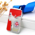 New Design Two Style Logo Custom Sport Lanyard Medalha Cut Out Effect Soft Enamel Square Silver Metal Medals Karate