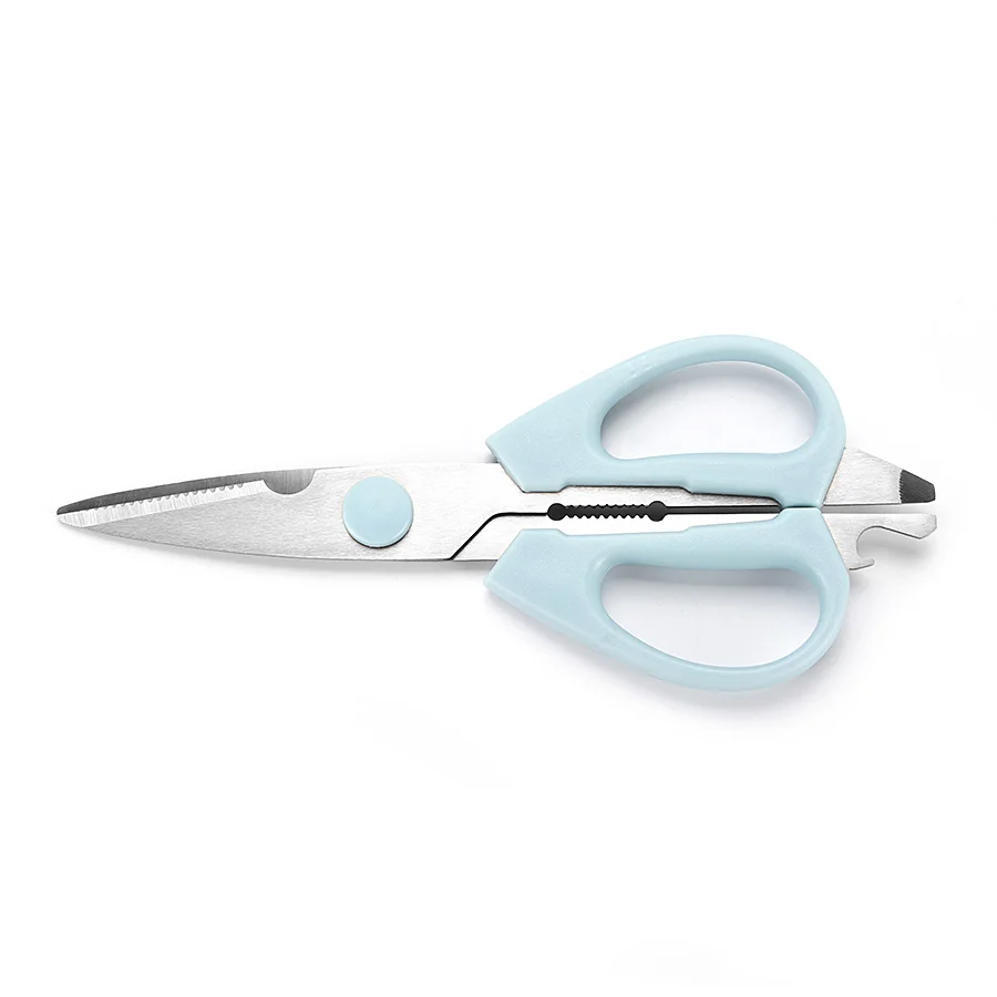 Custom Color Rubber TPR Handle High Quality 8INCH Stainless Steel Chicken Bone Kitchen Food Scissors