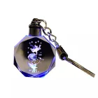 Arrival led light crystal keychain with letters 3d laser