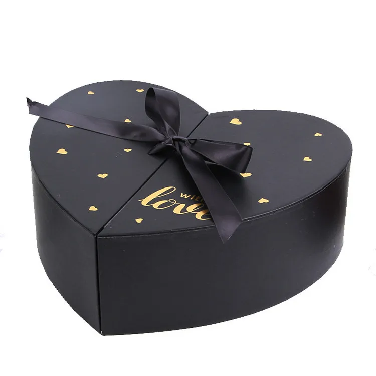 luxury gift empty paper double open chocolate box