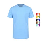 Full Printed Logo High Quality Full Size Blank Plain Unisex T-shirts