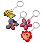wholesale pvc 2D key chain custom logo Promotion custom rubber soft pvc keychain