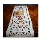 Hand Embroidery Linen Table Cloth Square Hand Embroidered Table Cover