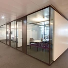 office Room dividers full height aluminium glass walls partition