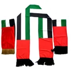 Wholesaler Sublimation Flocking Foiling Printed Embroidery Logo Mat Satin National Flag UAE Scarf