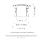 long life span anodizing led strip aluminum profiles frame with PVC screen