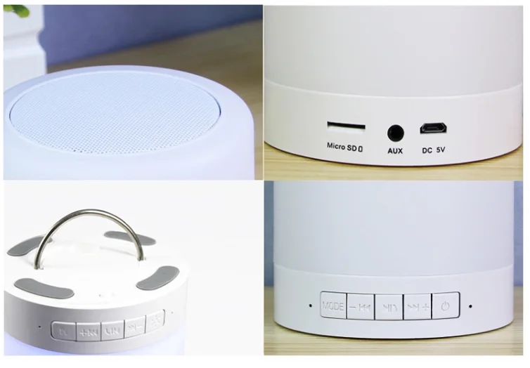 USB Rechargeable Built-in Battery 1800mAH RGB Smart Touch Control Mini Portable Table LED Night Lights