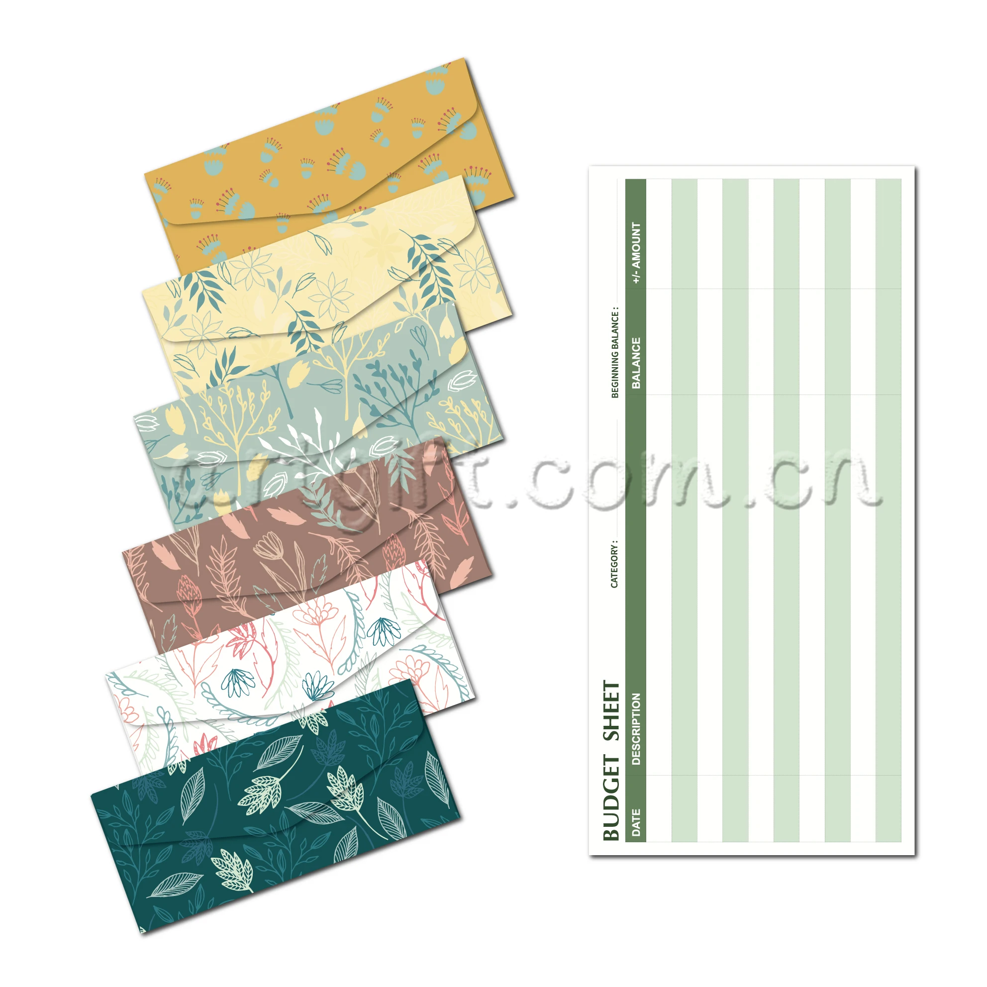 4-1/8 x 9-1/2 inch full color printing business envelope with