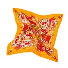 Stylish 100% factory made square head hijab silk satin scarf custom multi-color scarves for women
