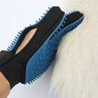 New design double brush glove pet grooming pet grooming glove 2in1 pet deshedding glove