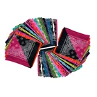 Customized Fashion Colorful Classical Print Square 100% Cotton Bandana Outdoor Sport Motorcycle Square Bandana