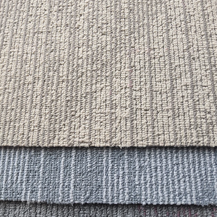 New Arrival Stripe 60*60cm Nylon Carpet Tiles with PVC Backing