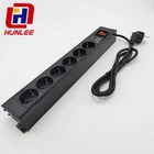 German 6 outlet table mountable socket power strip
