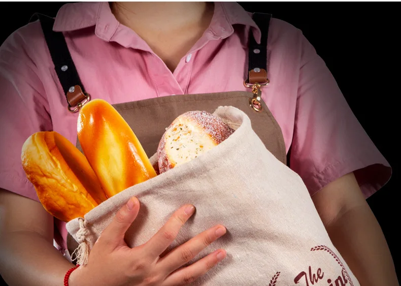 Linen Bread Bags Ideal for Homemade Bread Unbleached Reusable Food Storage Storage for Artisan Bread Bakery & Baguette