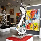 Indoor decoration famous modern art sculpture 304 Abstract Stainless steel sculpture