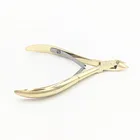 Steel Nipper Premium Golden Stainless Steel Cuticle Trimmer Nipper With Double Spring And Sharp Blades