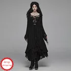 WM-047 Gothic Long Hooded Woolen Cardigan Women Coat elegant