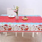 Table Cloth for Merry Christmas Tablecloth Rectangle Printed PVC wedding Tablecloth table cover