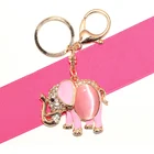 Amazing Elephant Crystal Keychain Purse Bag Pendant Trendy Key Chains Holder Keyrings Keychains For Car