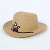 Custom logo bulk wholesale promotional cheap western child paper straw cowboy hat