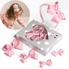 custom fashion ins magic ribbon bow girls baby hair band hair clip kids hair accessory gift sets