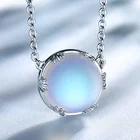 S925 Silver 14k/18k White/ Black/ Rose Gold Plated Halo Crystal Gradient Aurora Necklace