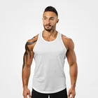 Tight fit longline curved hem sleeveless mens tank top gym muscle tee tank topsfor men