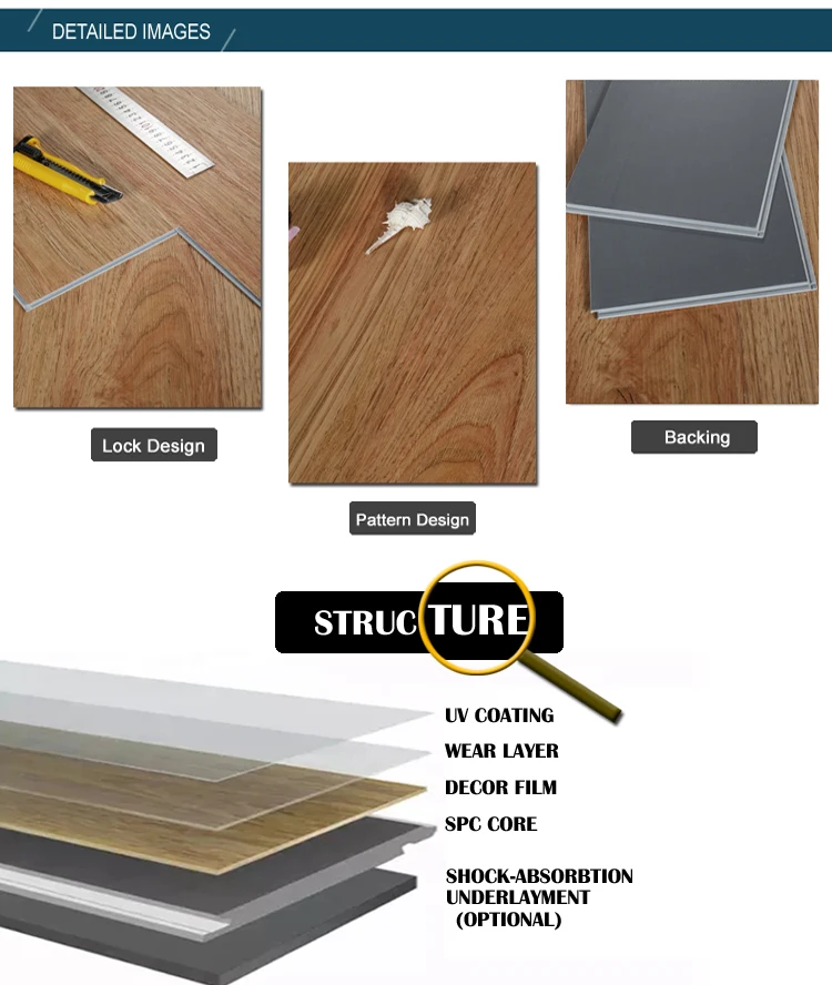 Stone plastic Core Luxury Vinyl flooring pvc plank plastic flooring spc floorvinyl tile