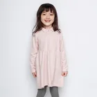 2019 autumn girls dress long sleeve solid color princess kids girls sleep dress