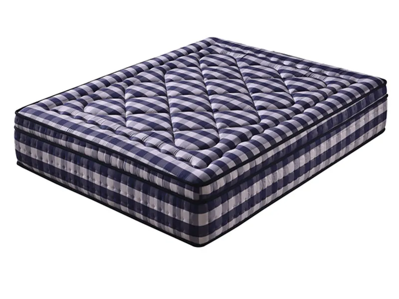 MEDIUM 50# Memory Foam Blue 3D Cotton Fabric PK pad pocket spring mattress bed queen size - Jozy Mattress | Jozy.net