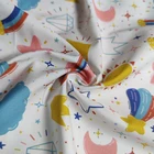 Fabric Inspired Print Woven Cotton Fabric Wholesale Moon And Planet Patterns Design Fabric