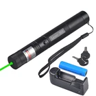 Rechargeable Green Laser Light High Power Aluminum 50mw 532nm Strong Laser Pointer with 18650 Battery
