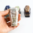 Trophy Natural Crystal Hand Carved Polished Coffin Plank Fengshui Reiki Gifts Trophy Healing Stones
