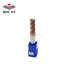 ZCCCT Solid Carbide End Mills HMX-4E-D8.0 Milling Cutter Flattened Mills for Dry Cutting